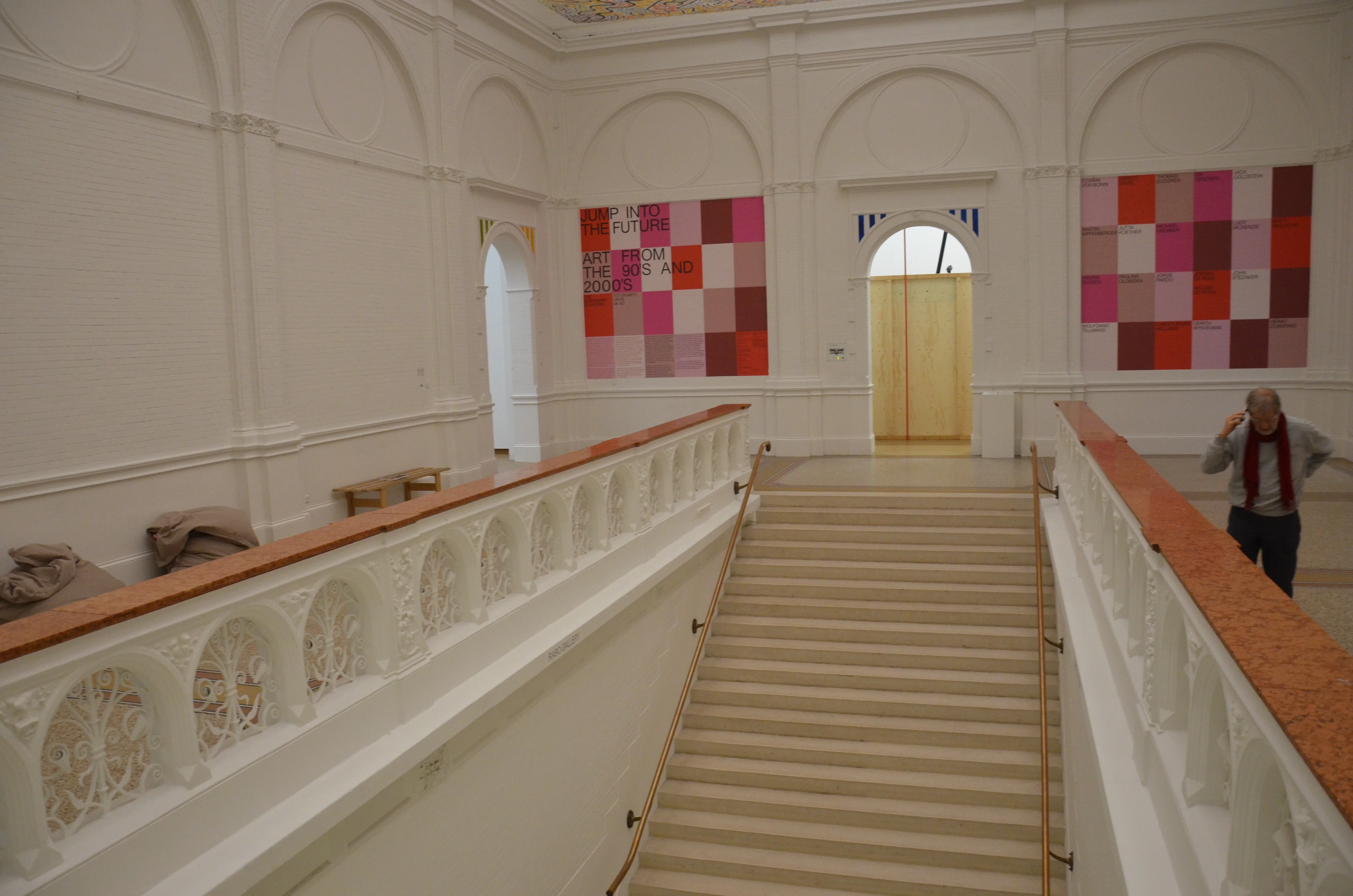 Bright and spacious modern art exhibition halls inside the Stedelijk Museum Amsterdam
