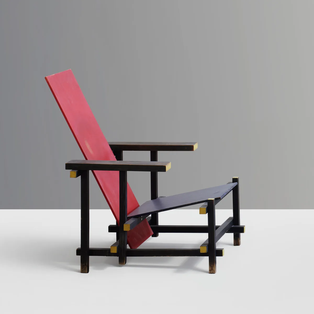 Gerrit Rietveld's iconic Red and Blue Chair (Rood-blauwe stoel, 1918) in the Stedelijk Museum collection